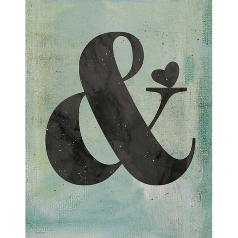 Ampersand Black Modern Wood Framed Art Print with Double Matting by Moulton, Jo