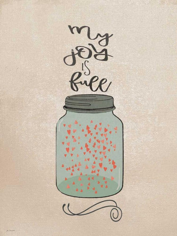 My Joy White Modern Wood Framed Art Print with Double Matting by Moulton, Jo