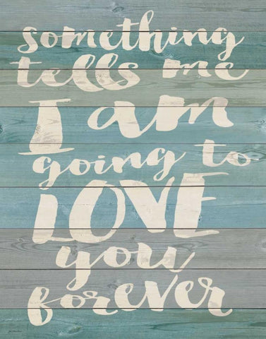 Love You Forever White Modern Wood Framed Art Print with Double Matting by Moulton, Jo