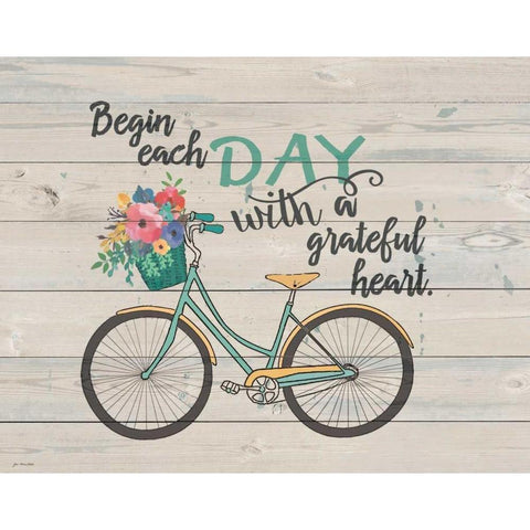 Begin Each Day Gold Ornate Wood Framed Art Print with Double Matting by Moulton, Jo