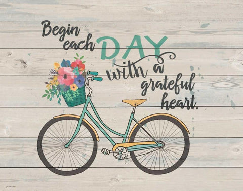 Begin Each Day White Modern Wood Framed Art Print with Double Matting by Moulton, Jo