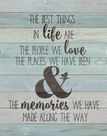 Memories White Modern Wood Framed Art Print with Double Matting by Moulton, Jo