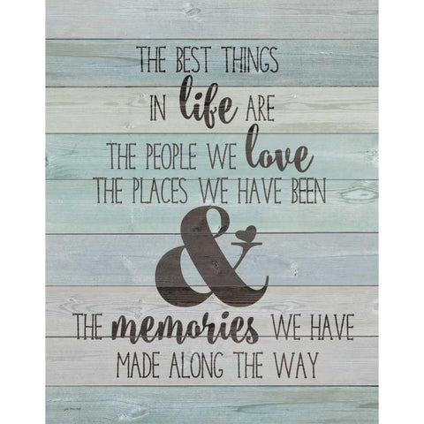 Memories Black Modern Wood Framed Art Print with Double Matting by Moulton, Jo