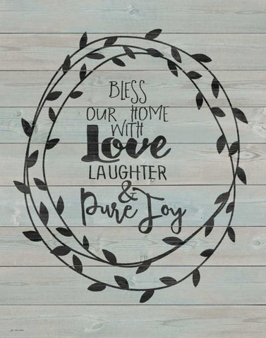 Pure Joy Black Ornate Wood Framed Art Print with Double Matting by Moulton, Jo