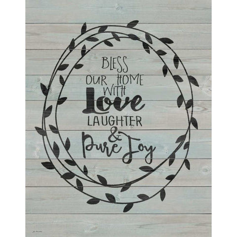 Pure Joy Black Modern Wood Framed Art Print with Double Matting by Moulton, Jo