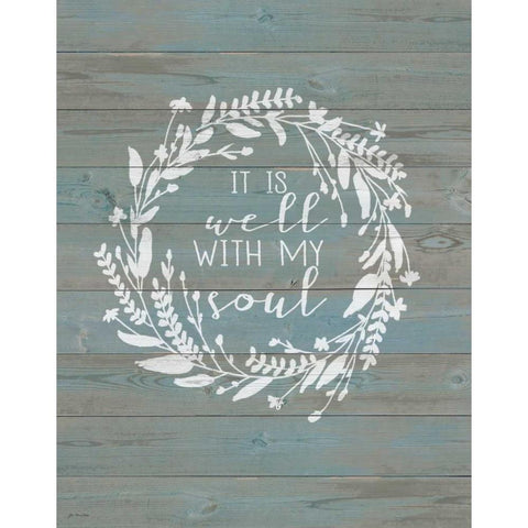 Well With My Soul Black Modern Wood Framed Art Print with Double Matting by Moulton, Jo