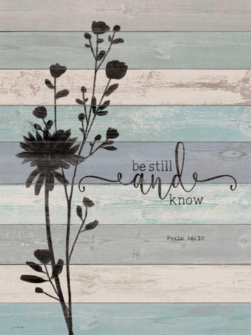 Be Still White Modern Wood Framed Art Print with Double Matting by Moulton, Jo