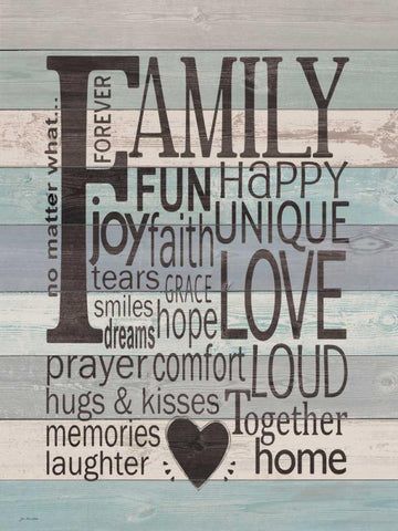 Family Black Ornate Wood Framed Art Print with Double Matting by Moulton, Jo