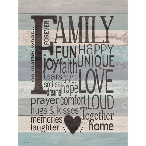 Family Gold Ornate Wood Framed Art Print with Double Matting by Moulton, Jo