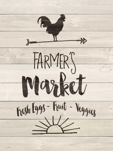 Farmers Market White Modern Wood Framed Art Print with Double Matting by Moulton, Jo