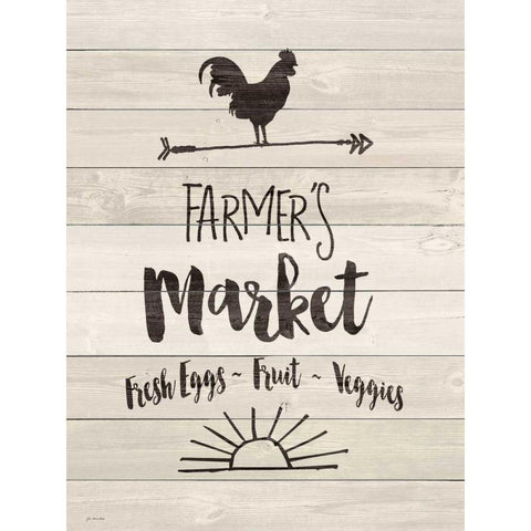 Farmers Market White Modern Wood Framed Art Print by Moulton, Jo