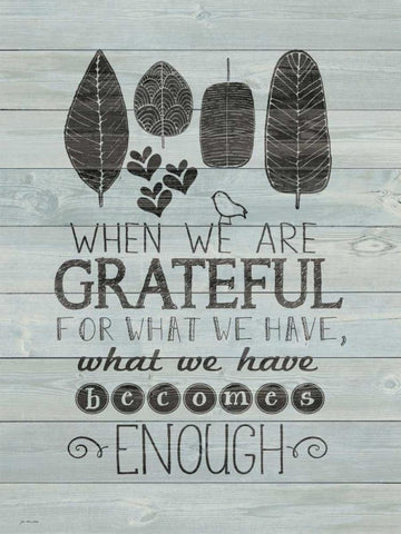 Grateful White Modern Wood Framed Art Print with Double Matting by Moulton, Jo