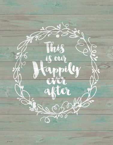 Happily Ever After Black Ornate Wood Framed Art Print with Double Matting by Moulton, Jo