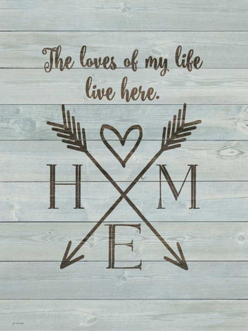 Home White Modern Wood Framed Art Print with Double Matting by Moulton, Jo