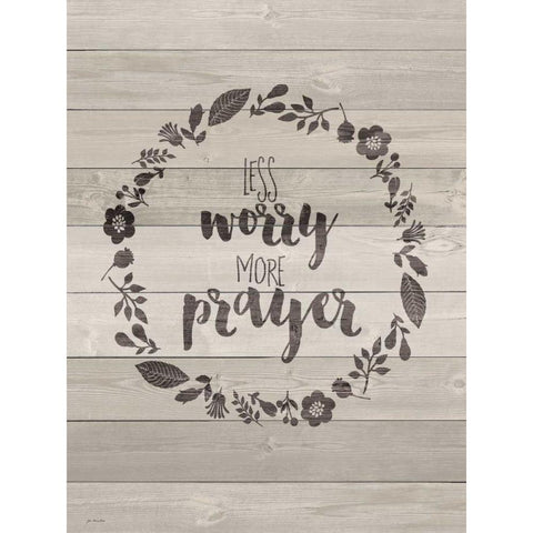 Less Worry Black Modern Wood Framed Art Print with Double Matting by Moulton, Jo
