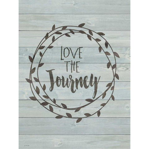 Love the Journey Black Modern Wood Framed Art Print with Double Matting by Moulton, Jo