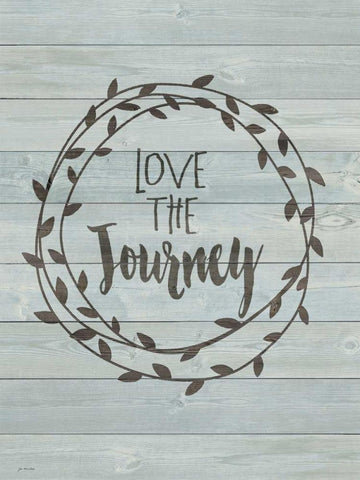 Love the Journey White Modern Wood Framed Art Print with Double Matting by Moulton, Jo