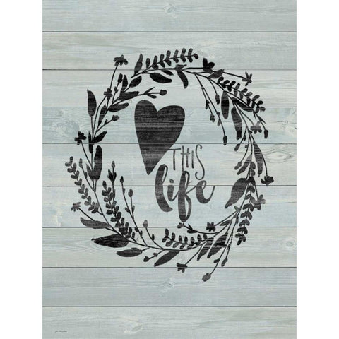 Love This Life White Modern Wood Framed Art Print by Moulton, Jo