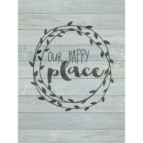 Our Happy Place White Modern Wood Framed Art Print by Moulton, Jo