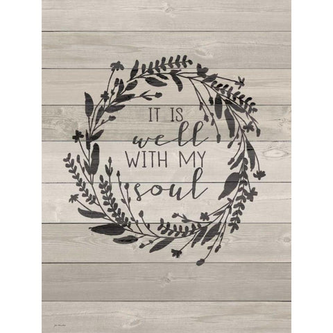 Well with My Soul White Modern Wood Framed Art Print by Moulton, Jo
