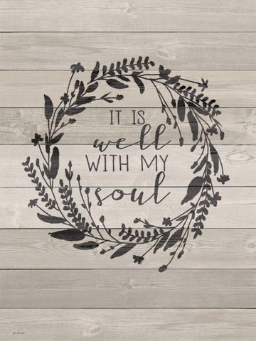 Well with My Soul White Modern Wood Framed Art Print with Double Matting by Moulton, Jo