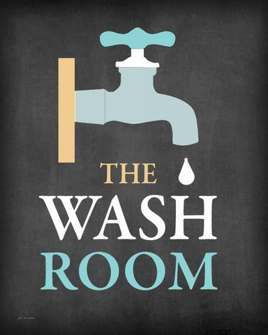 The Wash Room Black Ornate Wood Framed Art Print with Double Matting by Moulton, Jo