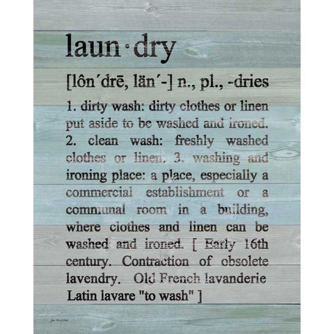 Laundry Defined Black Modern Wood Framed Art Print with Double Matting by Moulton, Jo