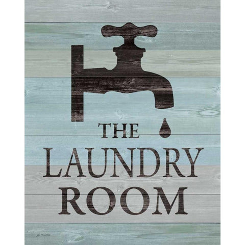 Laundry Room Black Modern Wood Framed Art Print with Double Matting by Moulton, Jo