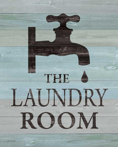 Laundry Room Black Ornate Wood Framed Art Print with Double Matting by Moulton, Jo