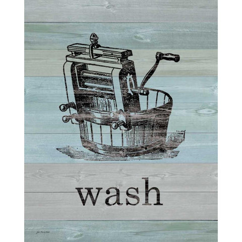 Wash on Wood Black Modern Wood Framed Art Print with Double Matting by Moulton, Jo