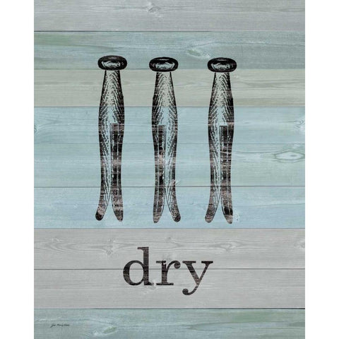 Dry on Wood Black Modern Wood Framed Art Print with Double Matting by Moulton, Jo