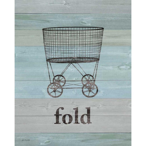 Fold on Wood White Modern Wood Framed Art Print by Moulton, Jo