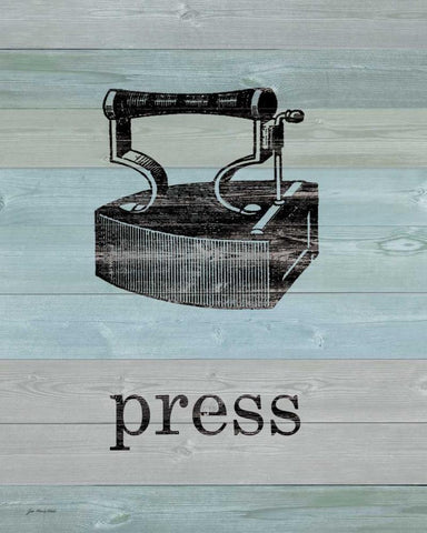 Press on Wood White Modern Wood Framed Art Print with Double Matting by Moulton, Jo