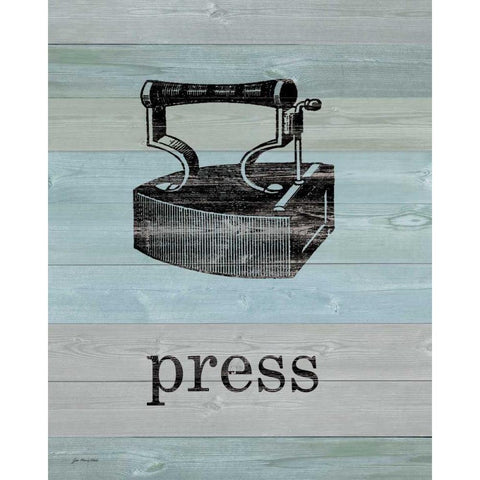 Press on Wood White Modern Wood Framed Art Print by Moulton, Jo