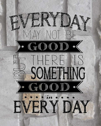 Every Day Rock Black Ornate Wood Framed Art Print with Double Matting by Moulton, Jo