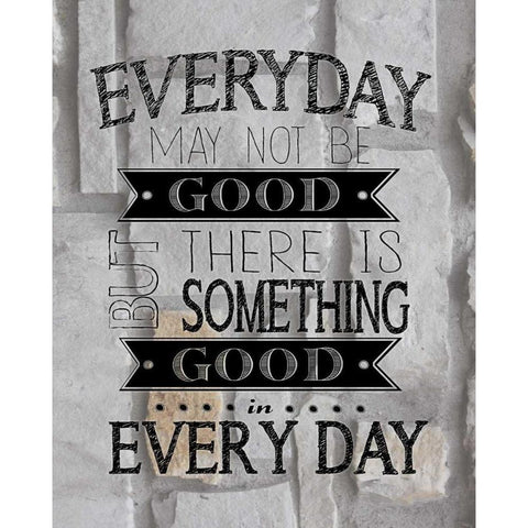 Every Day Rock White Modern Wood Framed Art Print by Moulton, Jo