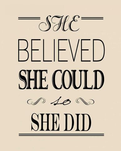 Believed Cream White Modern Wood Framed Art Print with Double Matting by Moulton, Jo