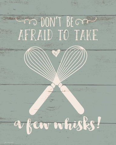 Whisks White Modern Wood Framed Art Print with Double Matting by Moulton, Jo