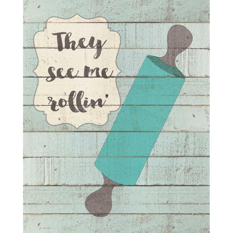 Rollin White Modern Wood Framed Art Print by Moulton, Jo