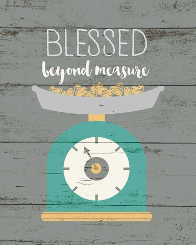 Blessed Beyond Measure White Modern Wood Framed Art Print with Double Matting by Moulton, Jo