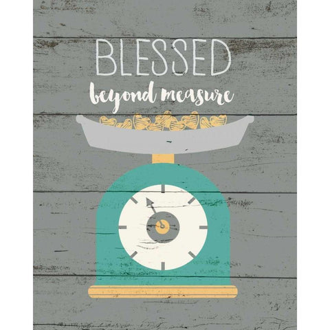 Blessed Beyond Measure Black Modern Wood Framed Art Print by Moulton, Jo