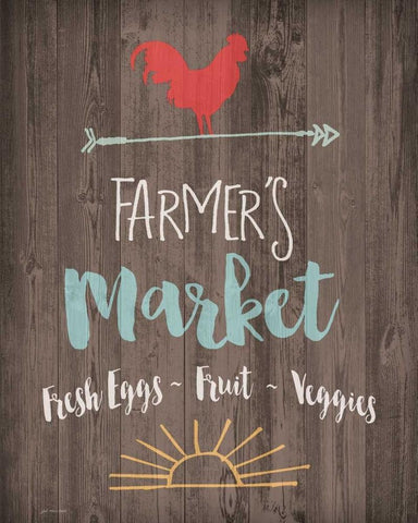 Farmers Market White Modern Wood Framed Art Print with Double Matting by Moulton, Jo