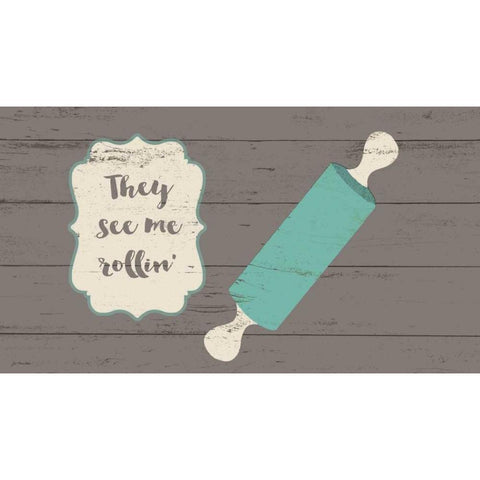 See Me Rollin White Modern Wood Framed Art Print by Moulton, Jo