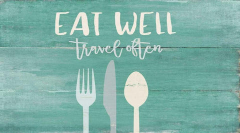 Eat Well White Modern Wood Framed Art Print with Double Matting by Moulton, Jo