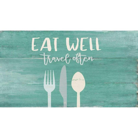 Eat Well Gold Ornate Wood Framed Art Print with Double Matting by Moulton, Jo