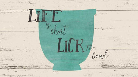 Lick the Bowl Black Ornate Wood Framed Art Print with Double Matting by Moulton, Jo