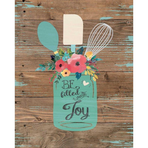 Filled With Joy Black Modern Wood Framed Art Print with Double Matting by Moulton, Jo