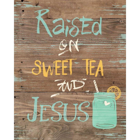 Tea and Jesus Black Modern Wood Framed Art Print with Double Matting by Moulton, Jo