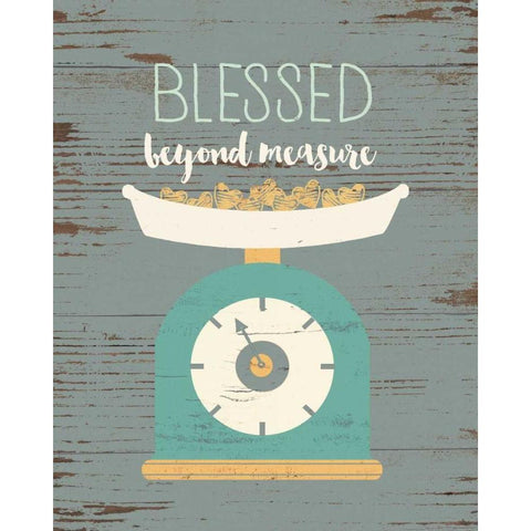 Blessed Beyond Measure White Modern Wood Framed Art Print by Moulton, Jo