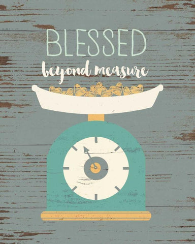 Blessed Beyond Measure White Modern Wood Framed Art Print with Double Matting by Moulton, Jo